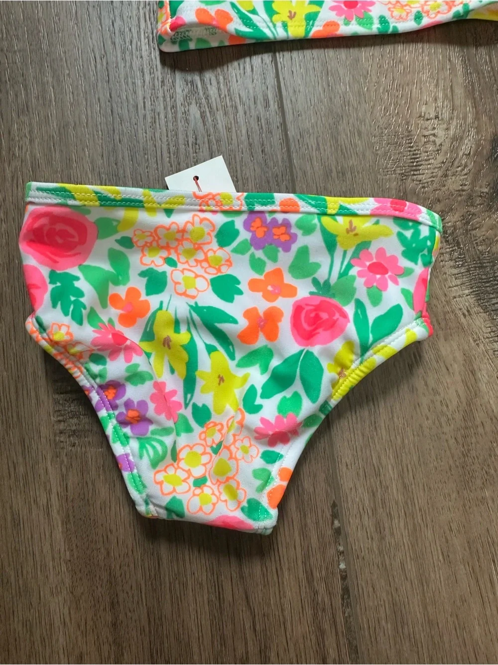 NWT! Cat & Jack Infant Girl’s Swimsuit, Bikini, 2pc, Floral, Neon, Summer, 12m